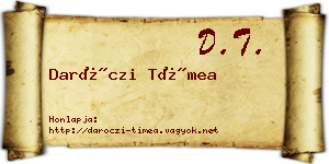 Daróczi Tímea névjegykártya
